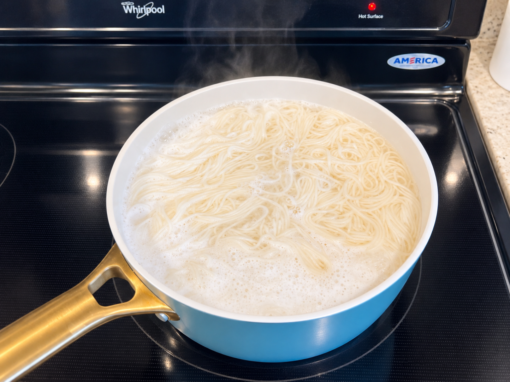 두부 콩국수 소면 삶기